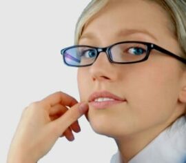 Woman wearing stylish glasses