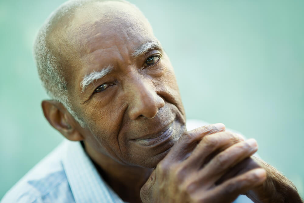 Closeup of older man